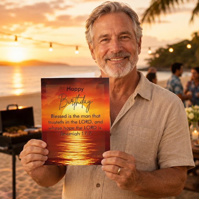 Big Birthday Vater Serene Ocean Scripting Text Karte (Von Creator hochgeladen)
