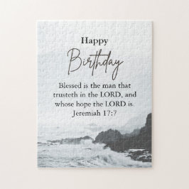 Big Birthday Vater Serene Ocean Scripting Text Puzzle