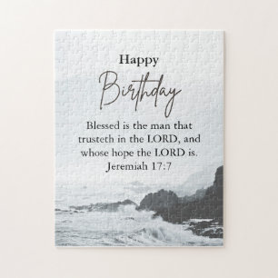 Big Birthday Vater Serene Ocean Scripting Text Puzzle