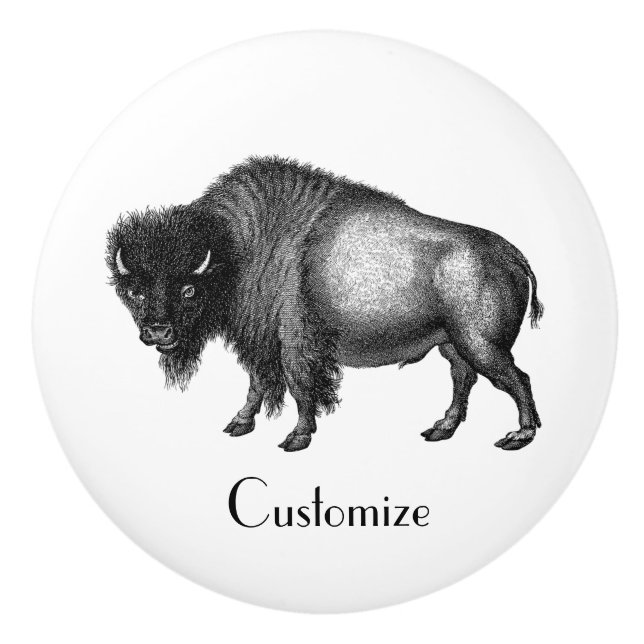 Big Bison Buffalo Thunder_Cove   Keramikknauf (Vorderseite)