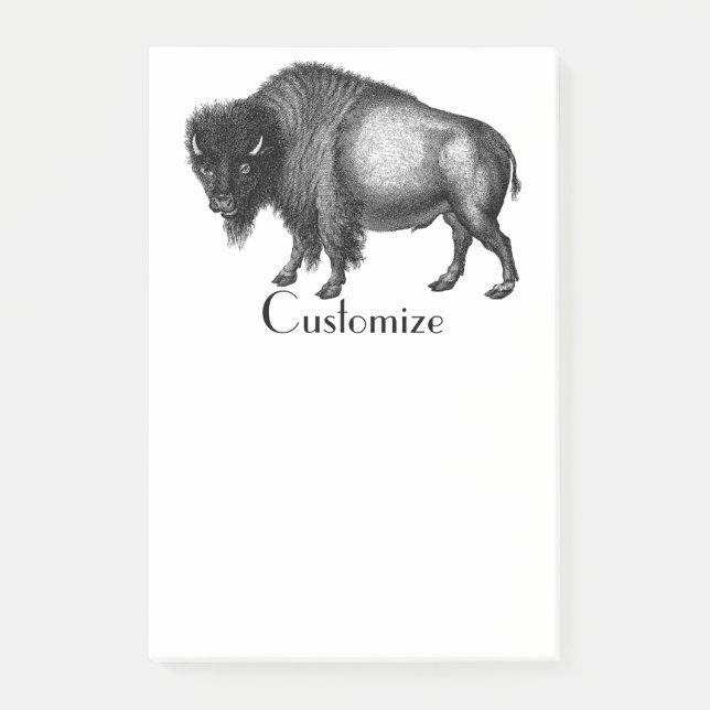 Big Bison Buffalo Thunder_Cove Post-it Klebezettel (Vorderseite)