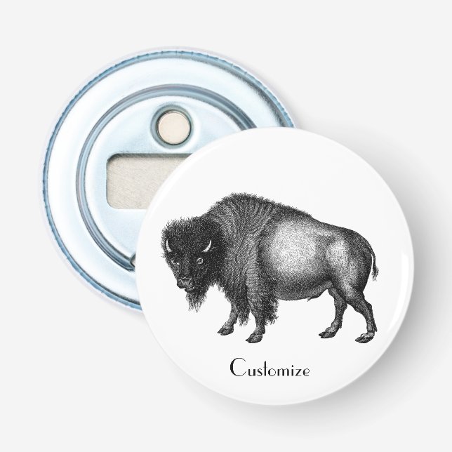 Big Bison Buffalo Thunder_Cove Silver plattiert Ne Flaschenöffner (Vorderseite)