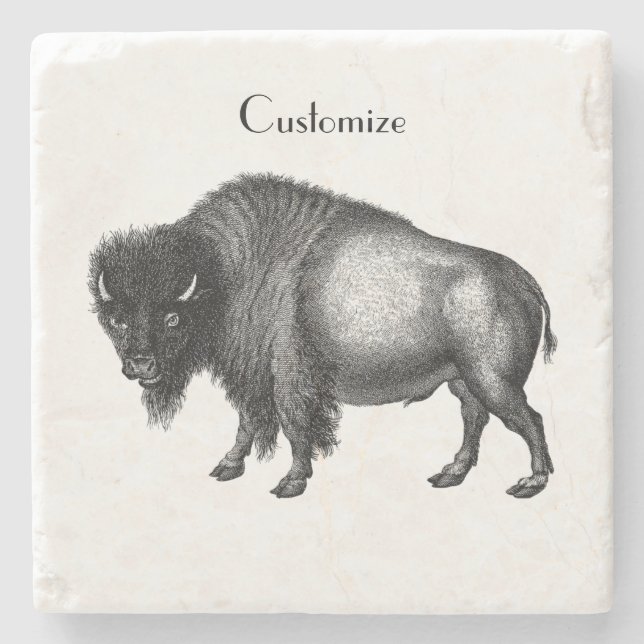 Big Bison Buffalo Thunder_Cove Steinuntersetzer (Vorderseite)