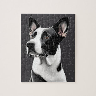 Big Black and White Dog Puzzle