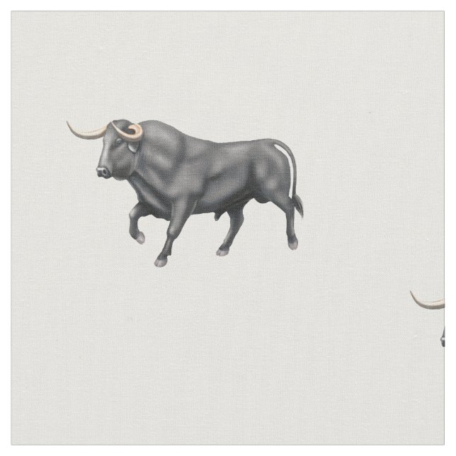 Big Black Bull Brushed-Baumwollstoff Stoff (Nahaufnahme)