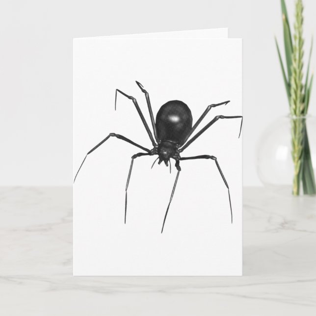 Big Black Creepy 3D Spider Karte (Vorderseite)