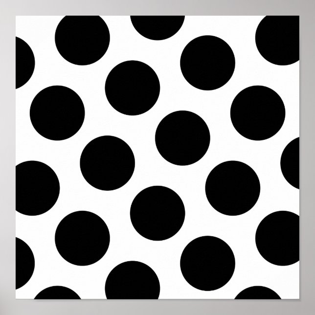 Big Black Diagonal Dots Poster (Vorne)