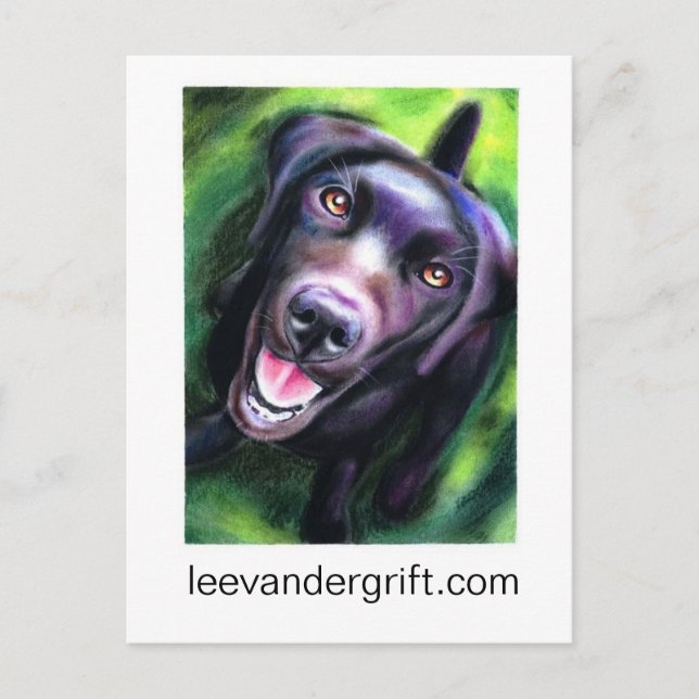 Big Black Dog smlr., leevandergrift.com Postkarte (Vorderseite)