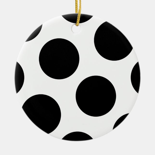 Big Black Dots Keramik Ornament (Vorne)