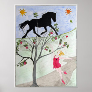 "Big Black Horst and a Cherry Tree" Poster