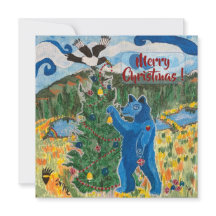 Big Blue and a Magpie Too - Holiday Card