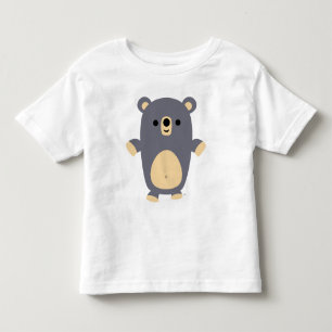 Big Blue Cartoon Bear Kids T - Shirt