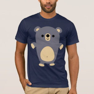 Big Blue Cartoon Bear T - Shirt