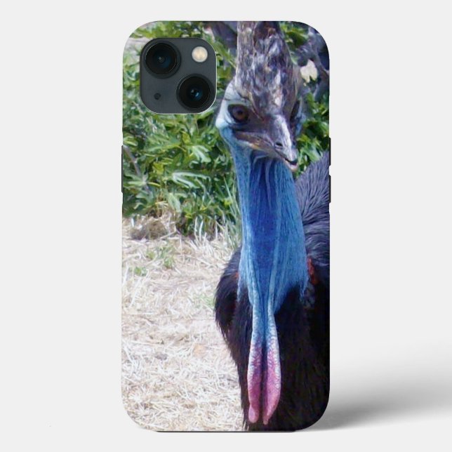 Big Blue Cassowary Bird, iPhone 13 Fall Case-Mate iPhone Hülle (Rückseite)