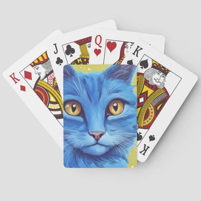 Big Blue Cat. Spielkarten (Rückseite)