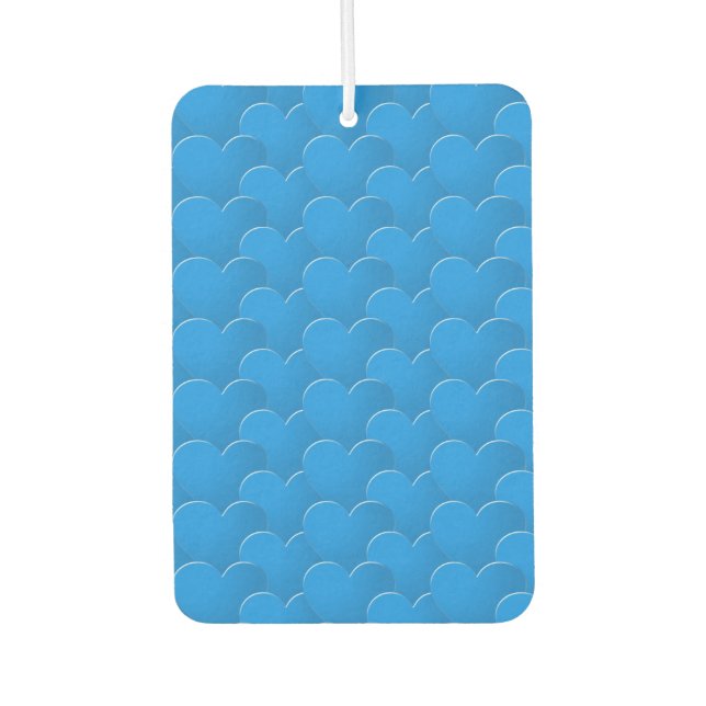 Big Blue Hearts Muster Liebe Valentine Tageswagen Autolufterfrischer (Vorderseite)