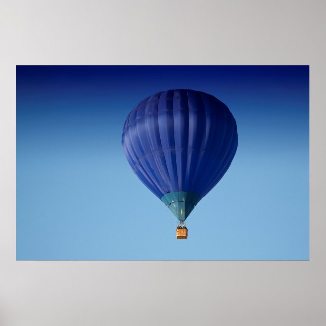 Big Blue Hot Air Ballon Poster (Vorne)