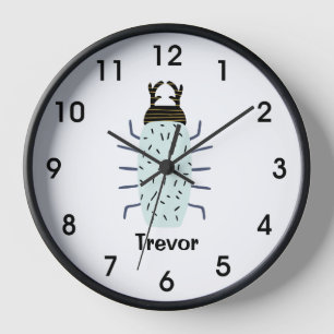 Big Blue Käfer Jungs Zimmer Name Uhr