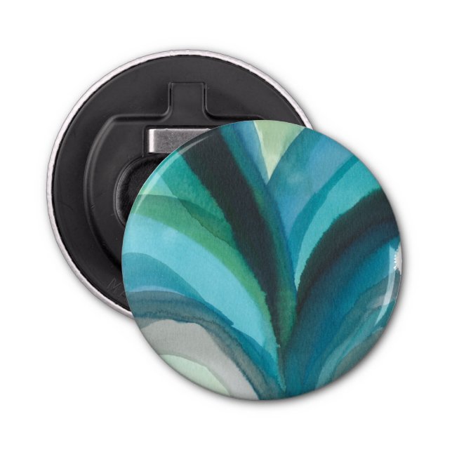 Big Blue Leaf I Flaschenöffner (Vorderseite)