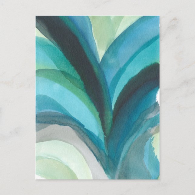 Big Blue Leaf I Postkarte (Vorderseite)