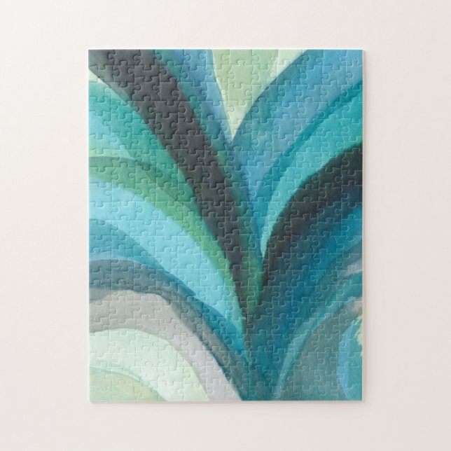 Big Blue Leaf I Puzzle (Vertikal)