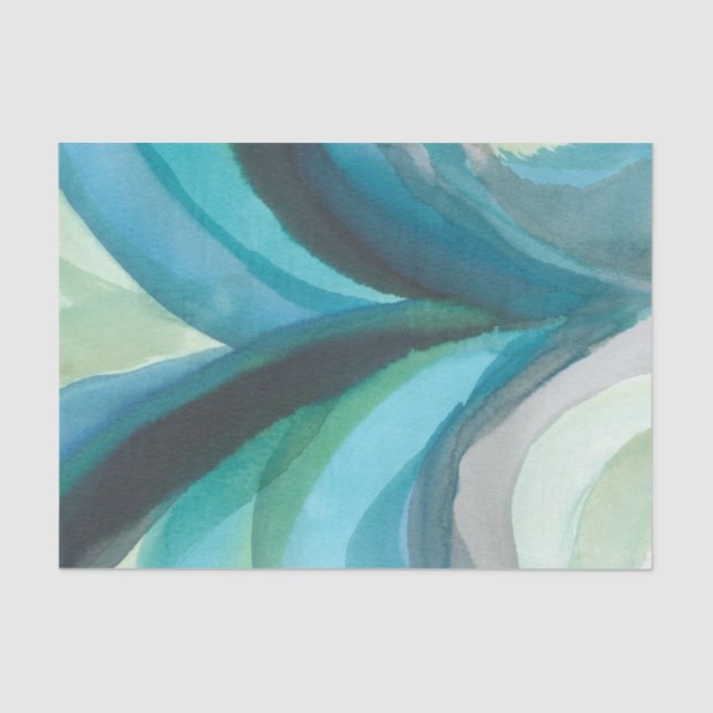 Big Blue Leaf I Seidenpapier (Vorderseite)