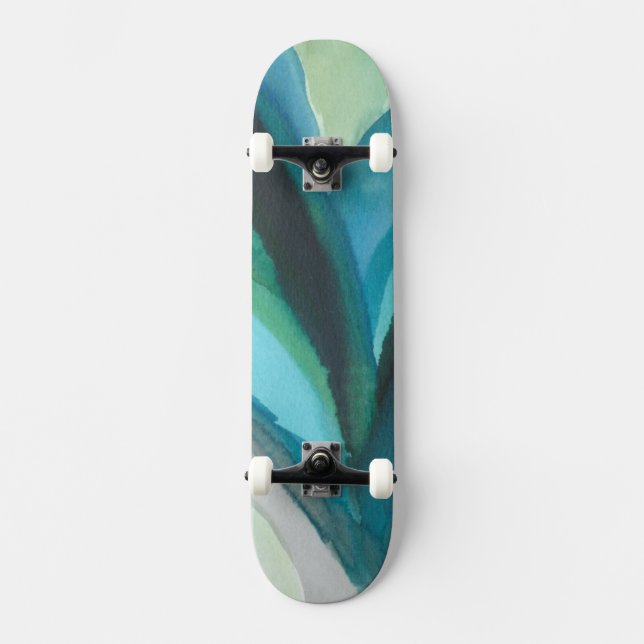 Big Blue Leaf I Skateboard (Vorderseite)