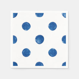 Big Blue Polka dotiert Shibori Muster Serviette