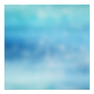 Big Blue Sky Ocean Abstrakt Contemporary Ombre Poster