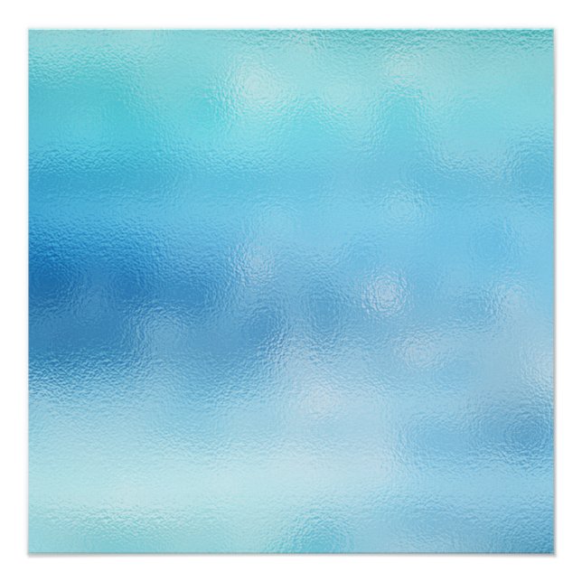 Big Blue Sky Ocean Abstrakt Contemporary Ombre Poster (Vorderseite)
