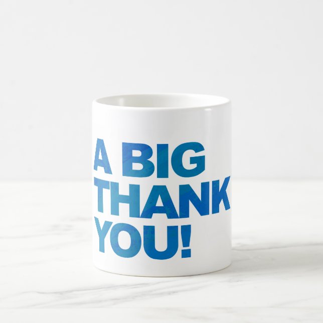Big Blue Vielen Dank Kaffeetasse (Mittel)