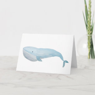 Big Blue Whale Grußkarte Karte