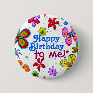 Big Blume Happy Birthday to Me Button