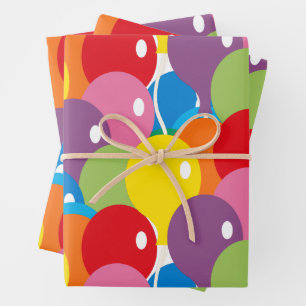 Big Bold Balloons Grundfarben Geschenkpapier Set