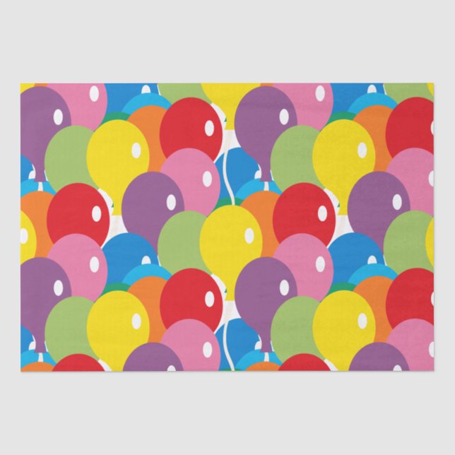 Big Bold Balloons Grundfarben Seidenpapier (Vorderseite)