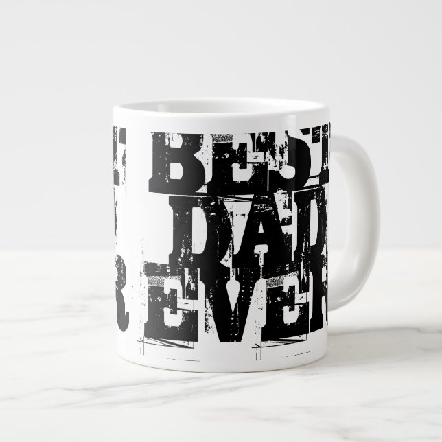 Big Bold bekümmert Bester Vater je Typografie Jumbo-Tasse (Vorderseite Rechts)