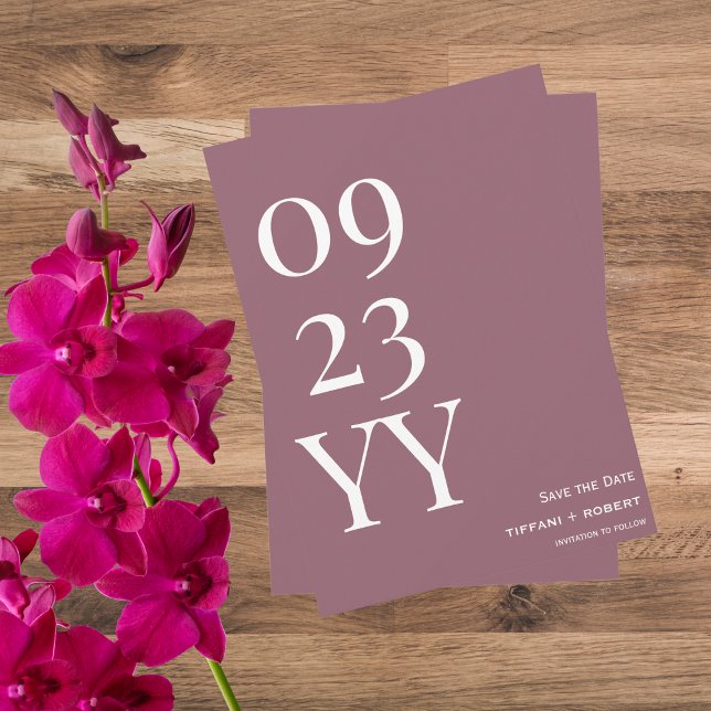 Big Bold Date Dusty Pink Save The Date (Von Creator hochgeladen)
