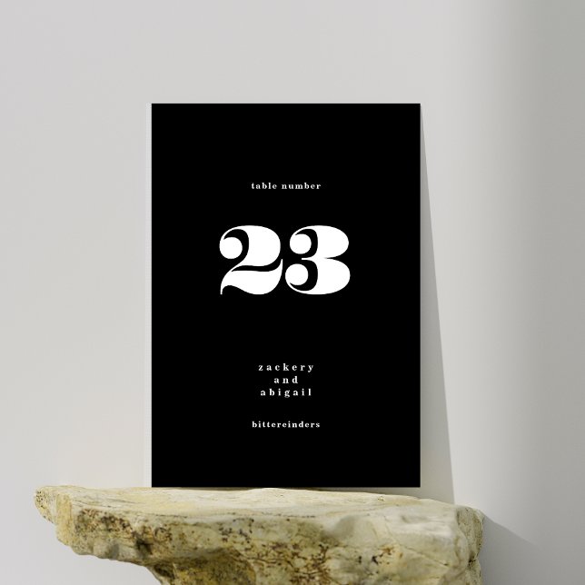 BIG Bold Premium White Black Wedding Tischnummer (Von Creator hochgeladen)