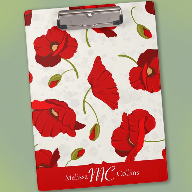 Big, Bold, Red Poppies Clipboard Klemmbrett (Von Creator hochgeladen)
