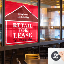 BIG BOLD RETAIL FÜR LEASE SIGNAY Real Anwesen Fensteraufkleber