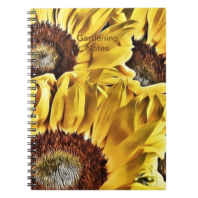 Big Bold Sunblumen Notizblock (Vorderseite)