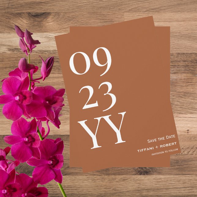 Big Bold Terracotta Save The Date (Von Creator hochgeladen)