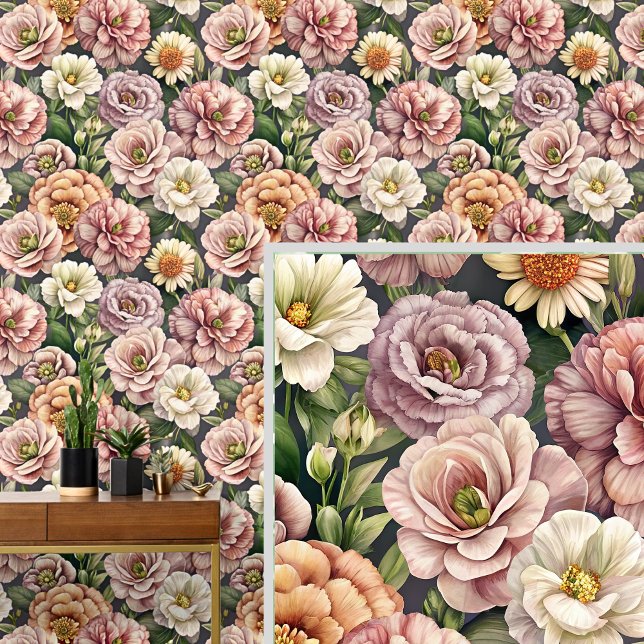 Big Bold und Beautiful Pink Mauve Orange White Tapete (Von Creator hochgeladen)