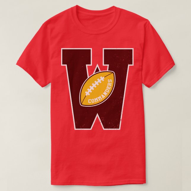 Big Bold Washington Commanders Monogram TShirt (Design vorne)