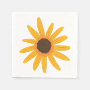 Big Bold Yellow Sunflower Paper Napkins Serviette