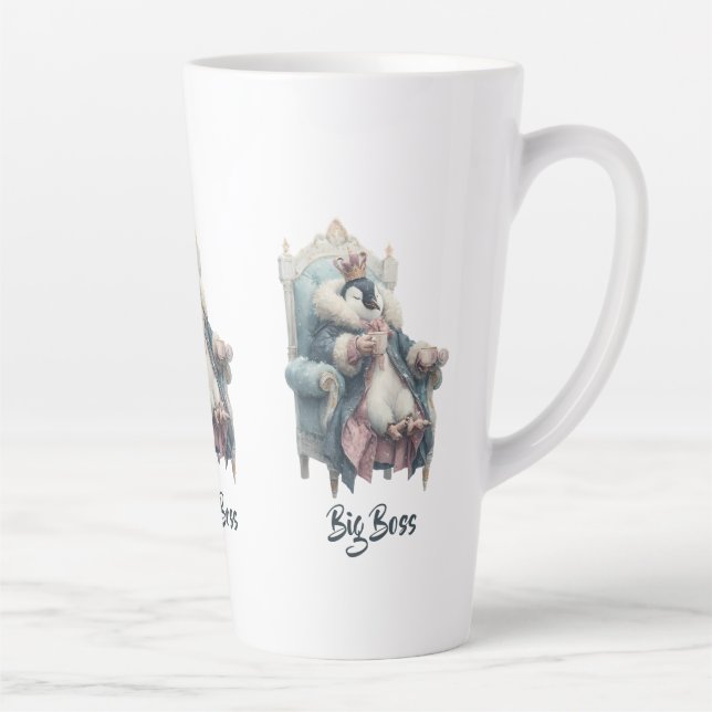 Big Boss Winter Penguin Design Milchtasse (Rechts)