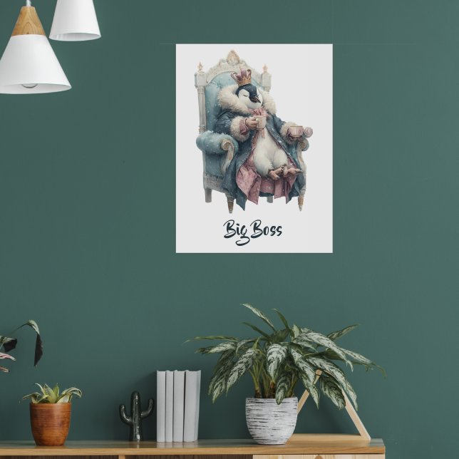 Big Boss Winter-Pinguin-Design Poster (Wohnzimmer 1)