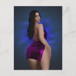 BIG BOTTOM SCHAUTY BRÜNETT MÄDCHEN Postkarten