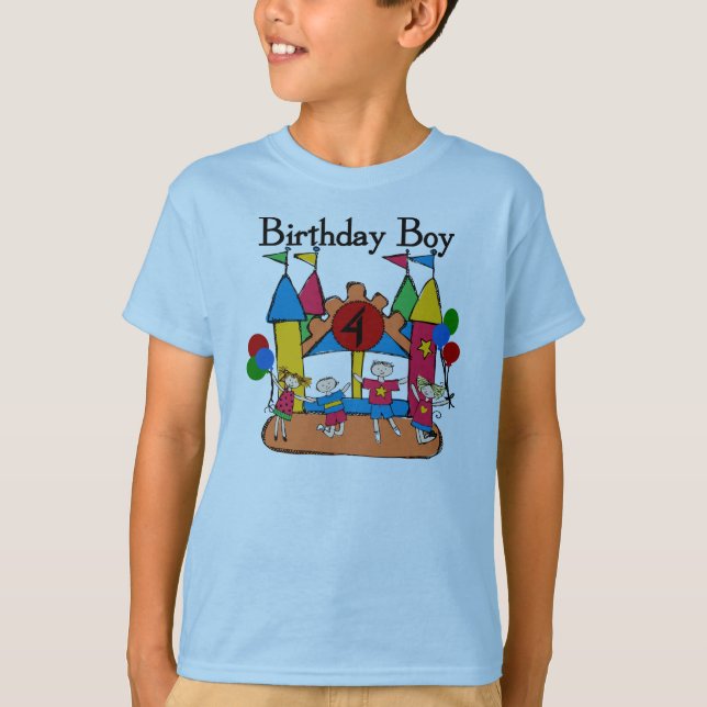 Big Bounce Boy 4. Geburtstag Tshirts und Geschenke (Vorderseite)