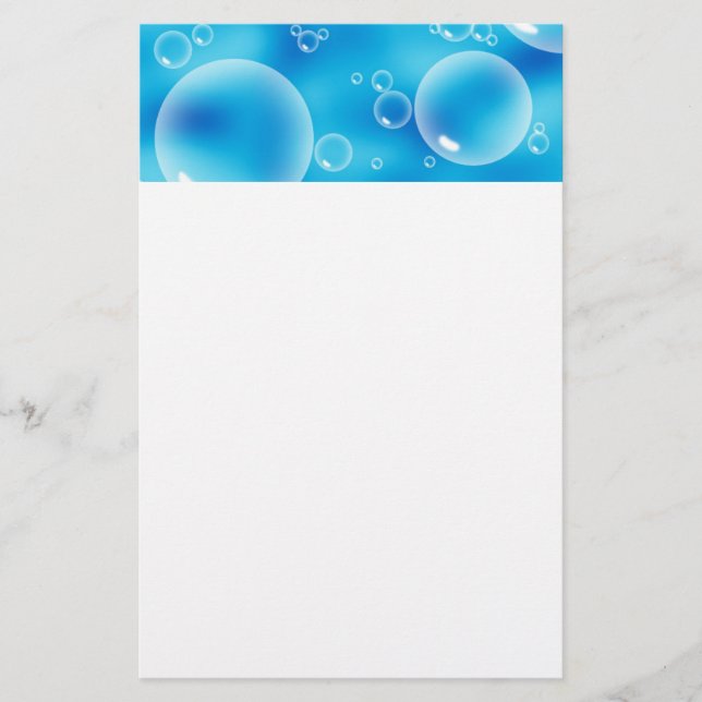Big Bouncing Blue Bubbles Briefpapier (Vorderseite)